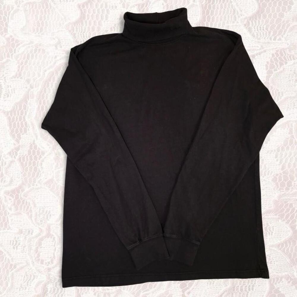 Carhartt Black Cotton Turtleneck Long-Sleeve Work Shirt XL
